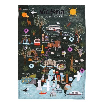 Tea Towel | Land Down Under | Victoria Tea Towel | Land Down Under | Victoria